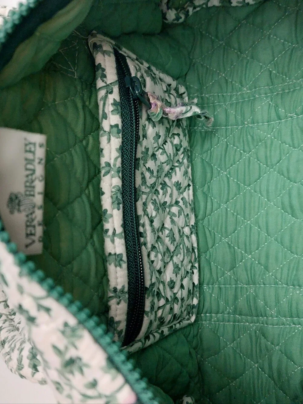 Vera Bradley Vintage Classic 100 Handbag Lilac Time - Picture 5 of 5